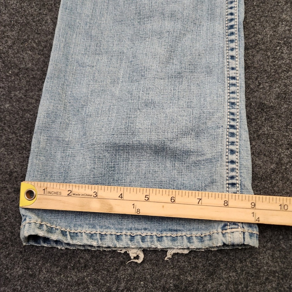 Affliction Cooper Mens Relaxed Straight Jeans Light Wash Distressed Blue Size 36 - Picture 8 of 11